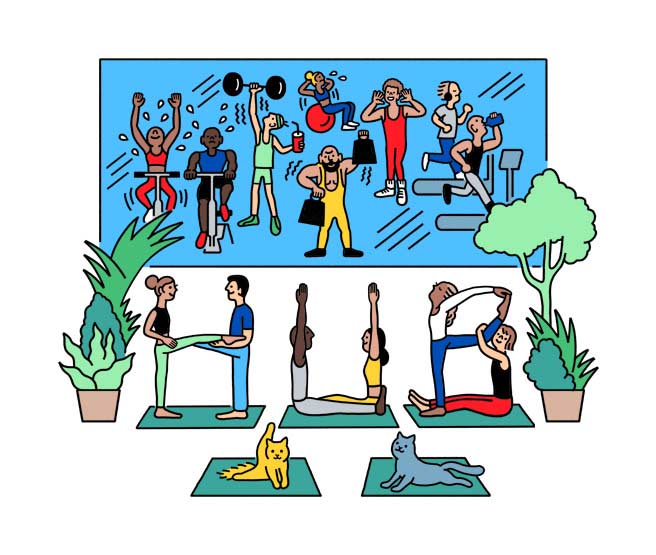 Fitness & flex studio illustration