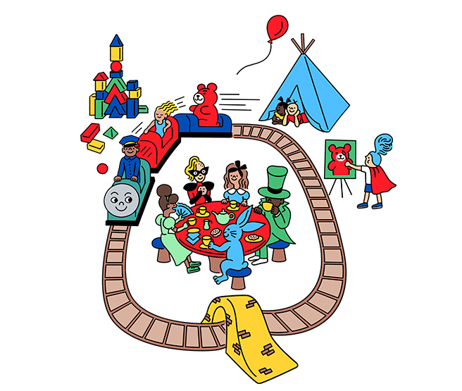 Children’s playroom illustration