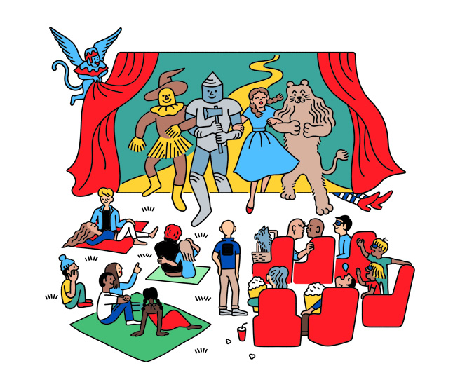 Movie theater illustration