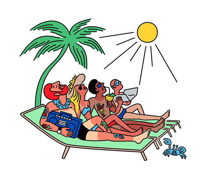Sun terrace illustration